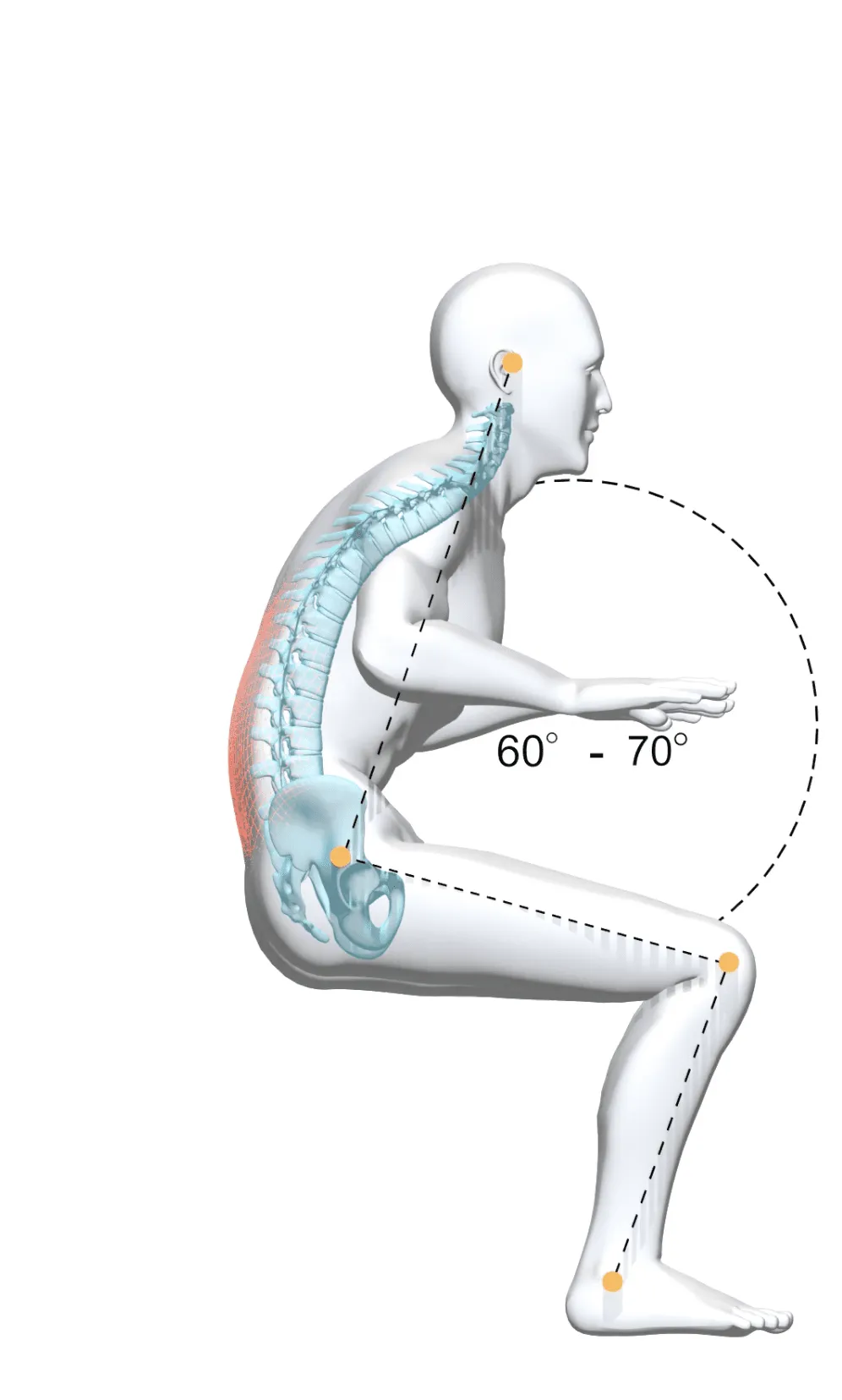 Horizontal seating posture